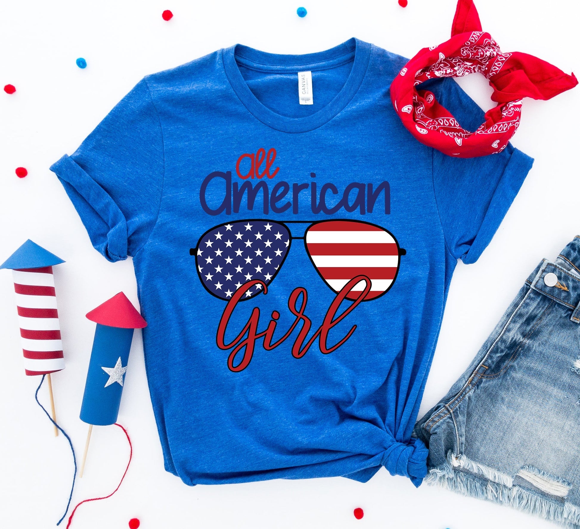 All American Girl T-Shirt - Women’s Fashion - Women’s Clothing - Tops & Tees - T-Shirts