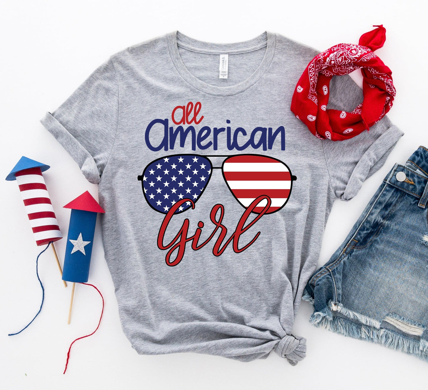 All American Girl T-Shirt - Women’s Fashion - Women’s Clothing - Tops & Tees - T-Shirts