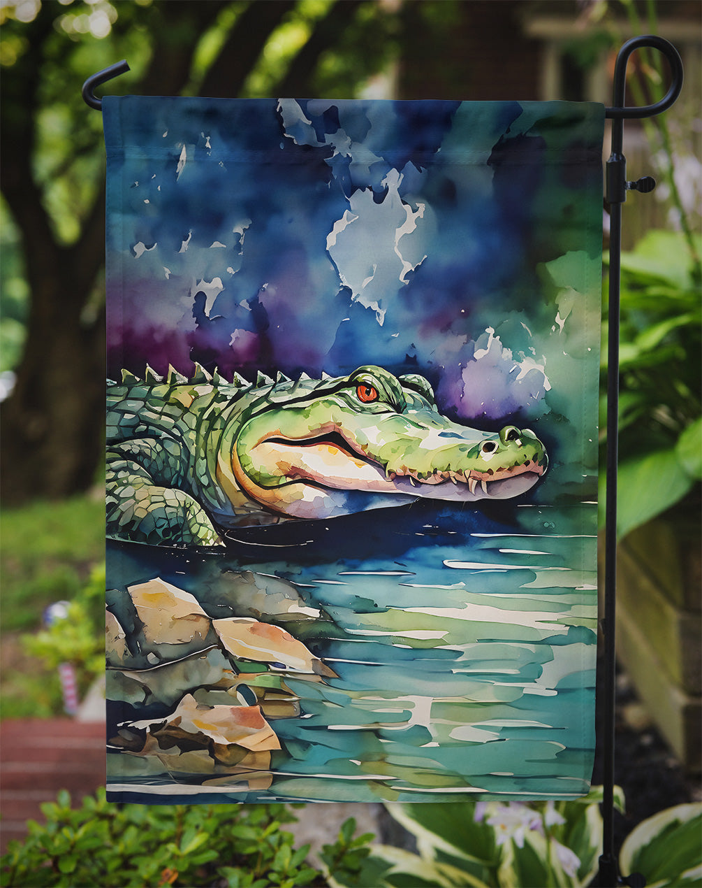 Alligator Garden Flag - One Color / One Size - Home & Garden - Home Decor - Flags Banners & Accessories