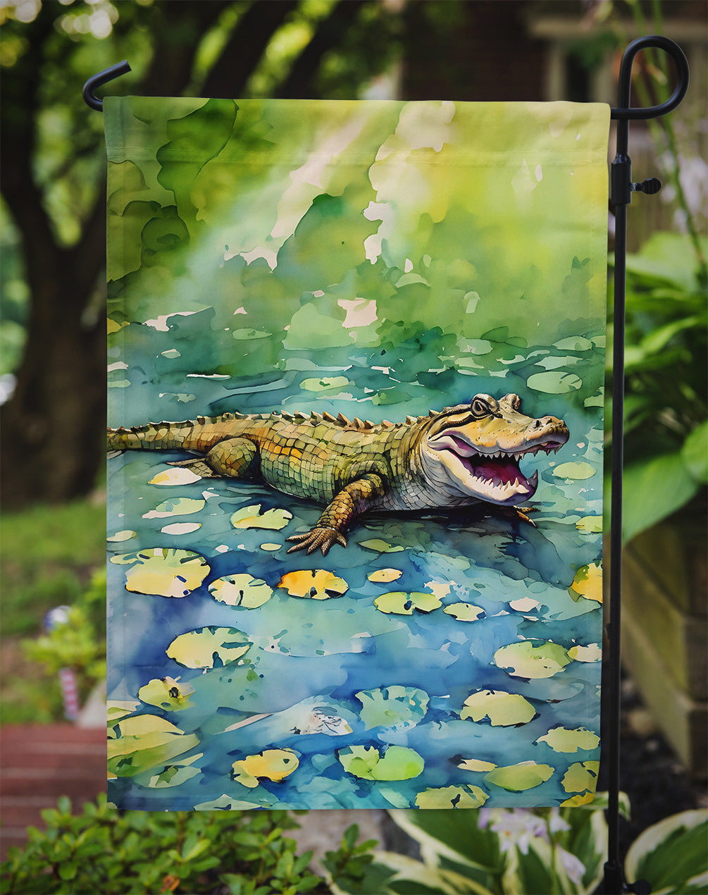 Alligator Garden Flag - One Color / One Size - Home & Garden - Home Decor - Flags Banners & Accessories
