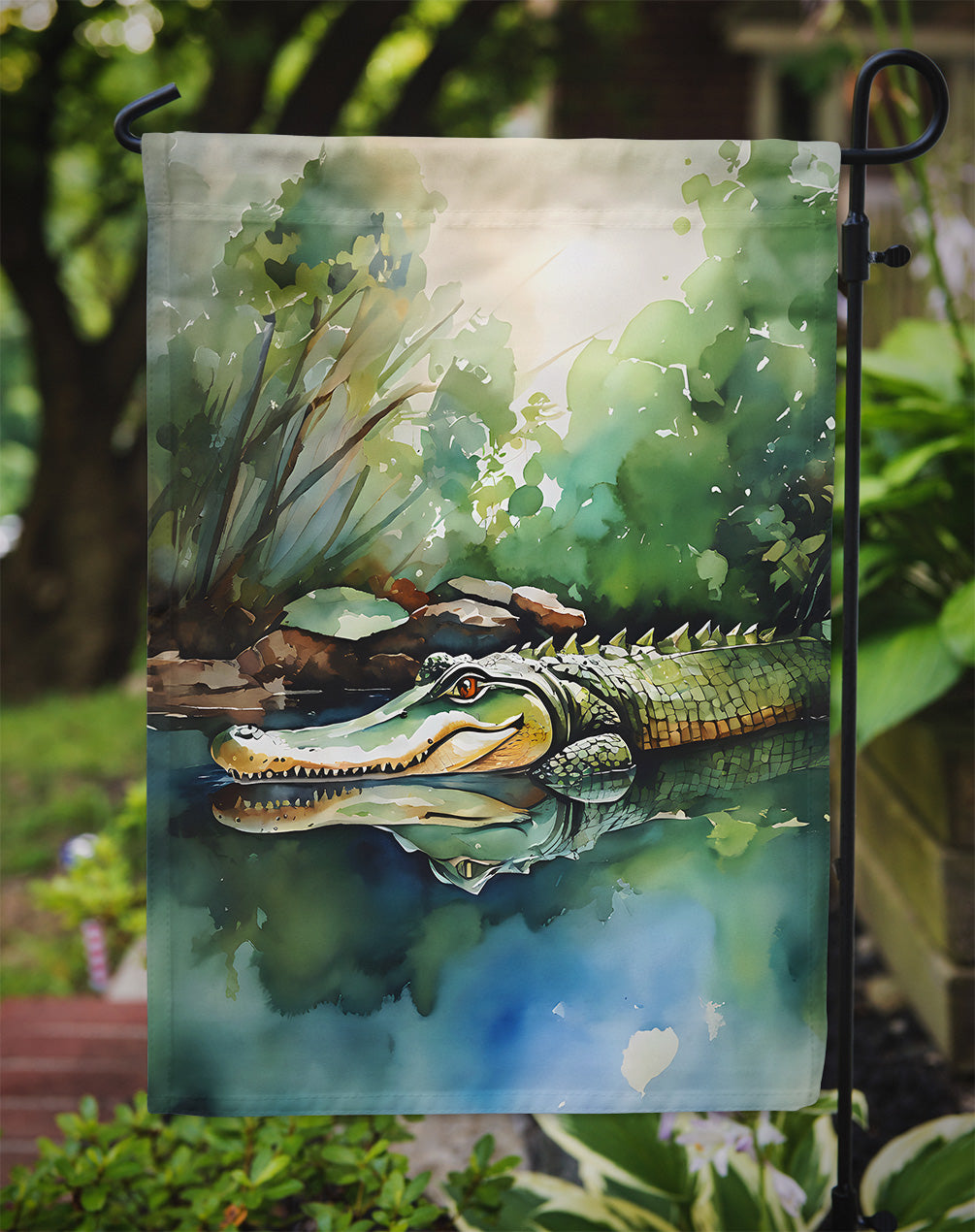 Alligator Garden Flag - One Color / One Size - Home & Garden - Home Decor - Flags Banners & Accessories