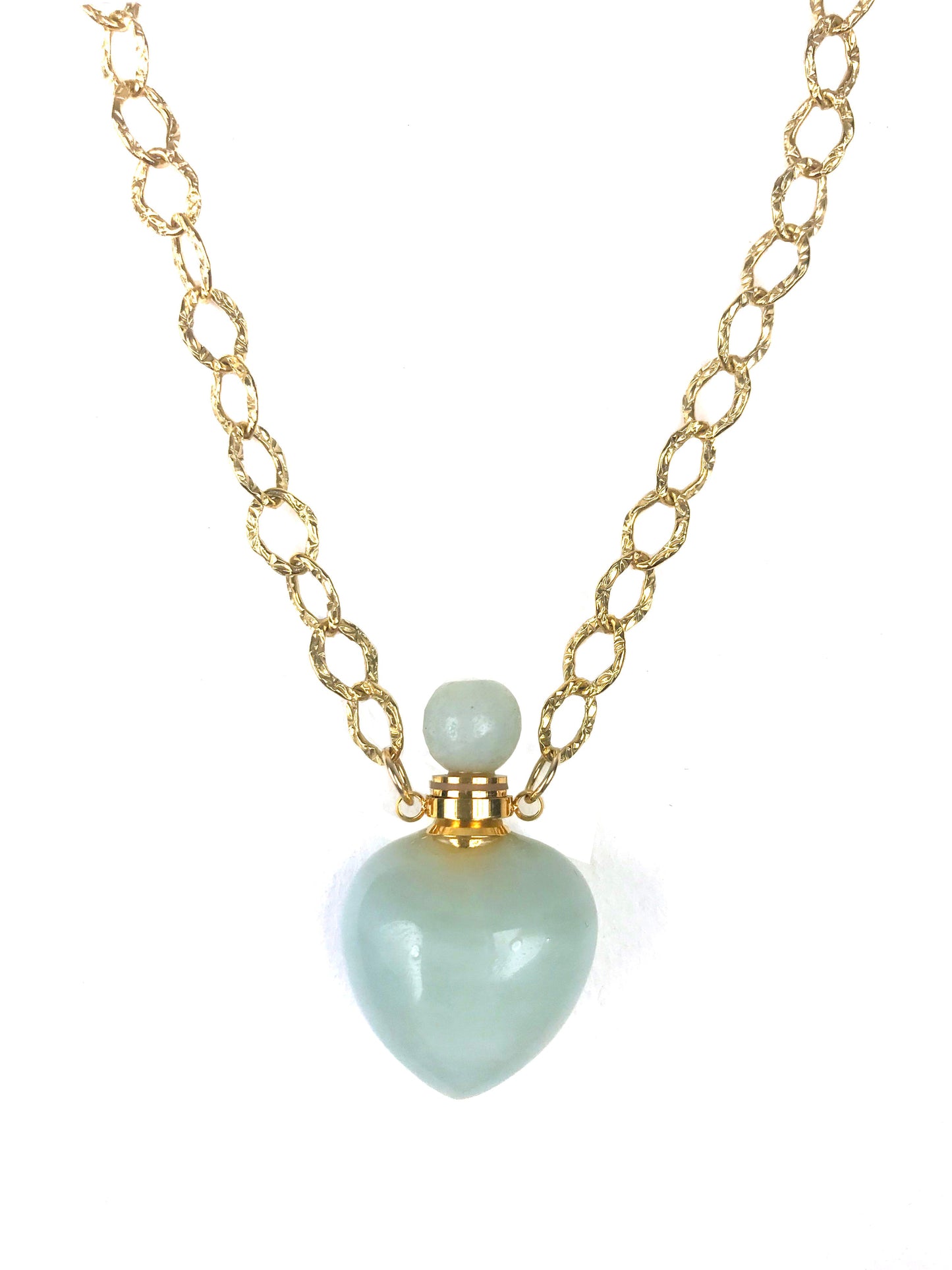 Amazonite Heart Chain Necklace - One Color / One Size - Jewelry & Accessories - Necklaces & Pendants
