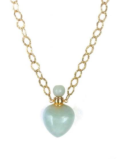 Amazonite Heart Chain Necklace - One Color / One Size - Jewelry & Accessories - Necklaces & Pendants
