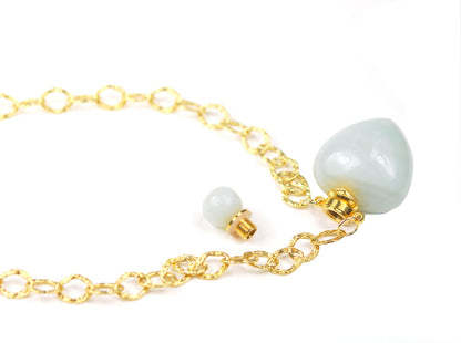 Amazonite Heart Chain Necklace - One Color / One Size - Jewelry & Accessories - Necklaces & Pendants
