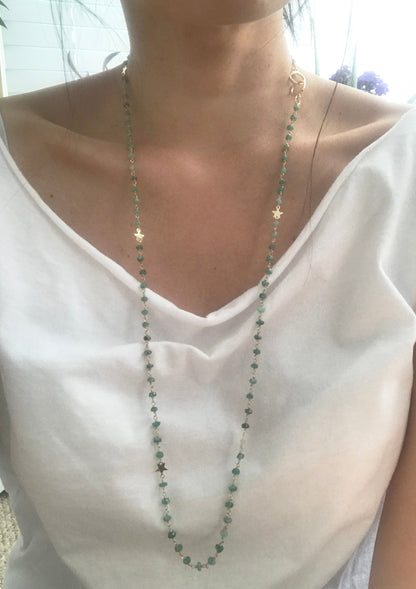 Amazonite Star Convertible Mask Necklace - One Color / One Size - Jewelry & Accessories - Necklaces & Pendants - Chain