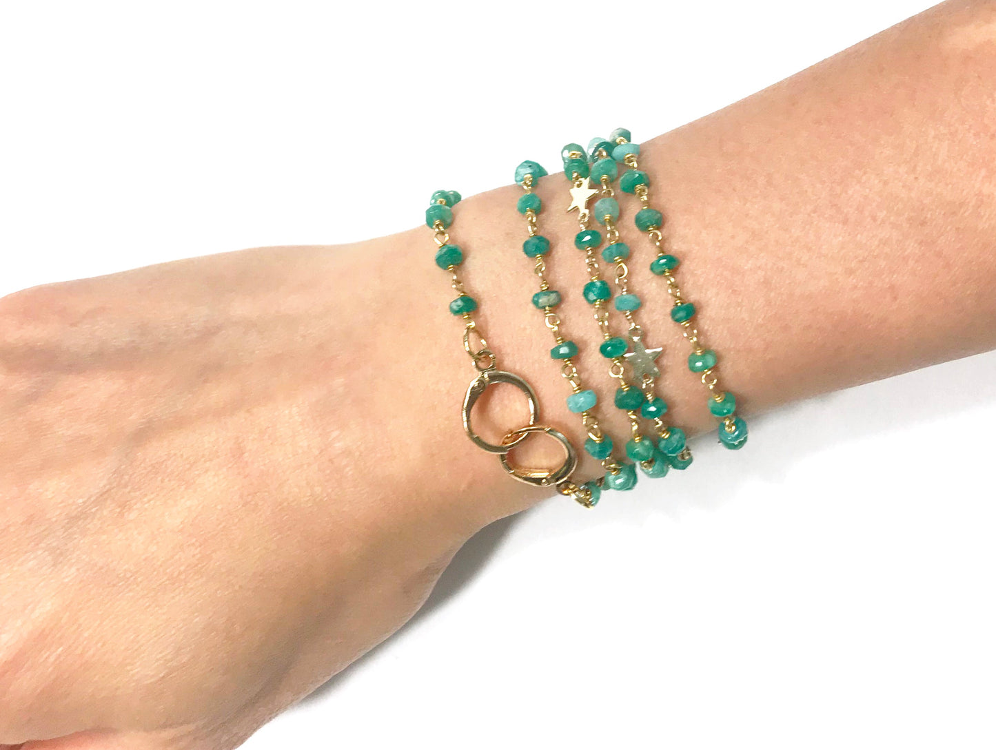 Amazonite Star Convertible Mask Necklace - One Color / One Size - Jewelry & Accessories - Necklaces & Pendants - Chain