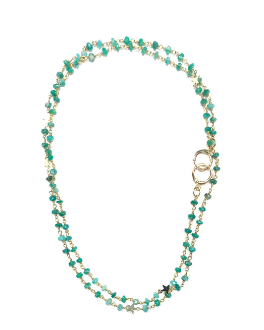 Amazonite Star Convertible Mask Necklace - One Color / One Size - Jewelry & Accessories - Necklaces & Pendants - Chain