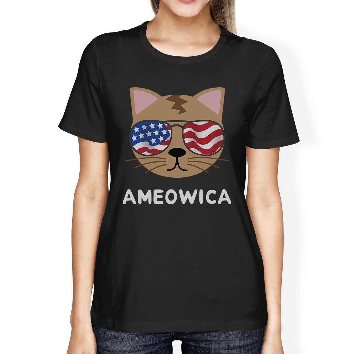 Ameowica Cute Womens Short Sleeve T-Shirt Gift Ideas for Cat Lovers - Women’s Fashion - Women’s Clothing - Tops & Tees