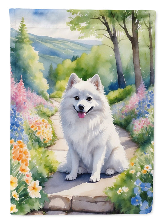 American Eskimo Spring Garden Garden Flag - One Color / One Size - Home & Garden - Home Decor - Flags Banners &