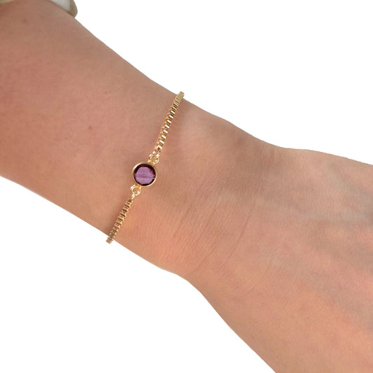 Amethyst Gemstone Bracelet - One Color / One Size - Jewelry & Accessories - Bracelets & Bangles - Charm Bracelets