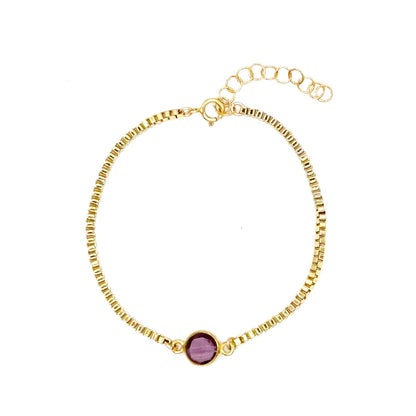 Amethyst Gemstone Bracelet - One Color / One Size - Jewelry & Accessories - Bracelets & Bangles - Charm Bracelets