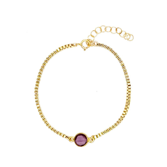 Amethyst Gemstone Bracelet - One Color / One Size - Jewelry & Accessories - Bracelets & Bangles - Charm Bracelets