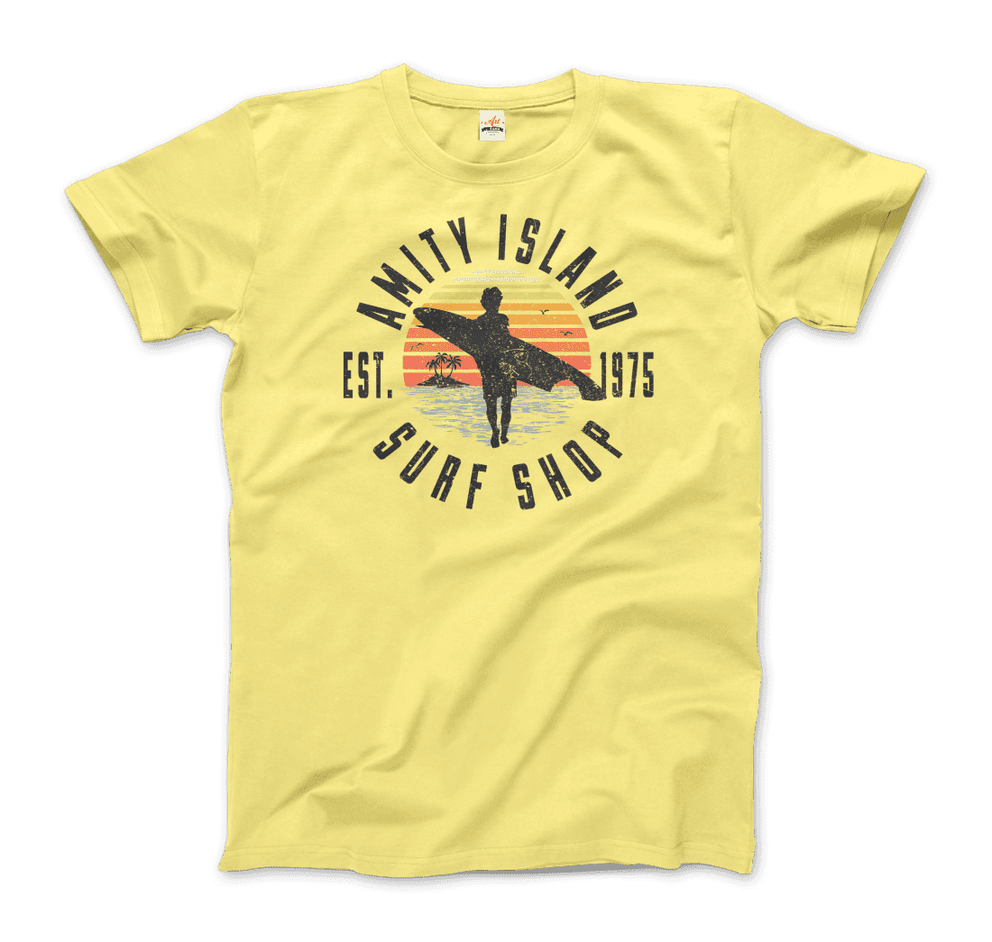 Amity Island Surf Shop Jaws T-Shirt - Men’s Fashion - Men’s Clothing - Shirts - Short Sleeve Shirts