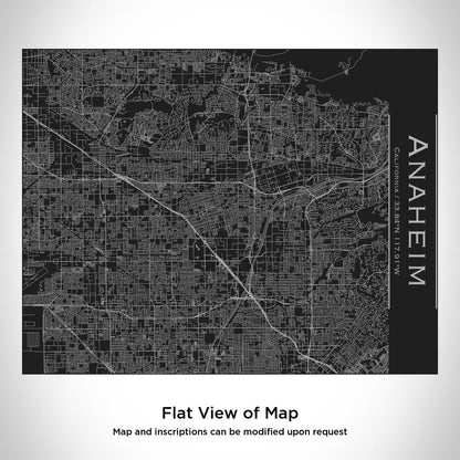 Anaheim - California Map Bottle with Bamboo Top in Matte Black - Drinkware