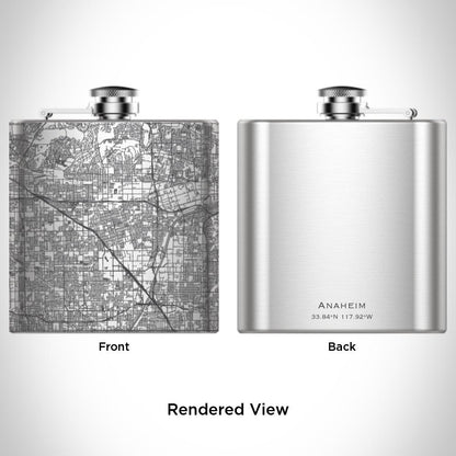Anaheim - California Map Hip Flask - Drinkware