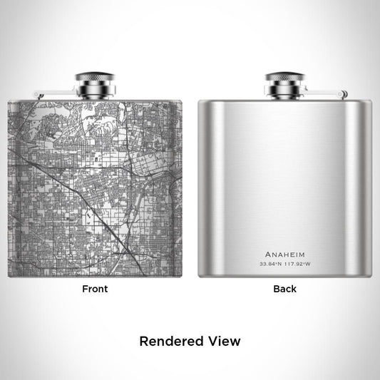 Anaheim - California Map Hip Flask - Drinkware