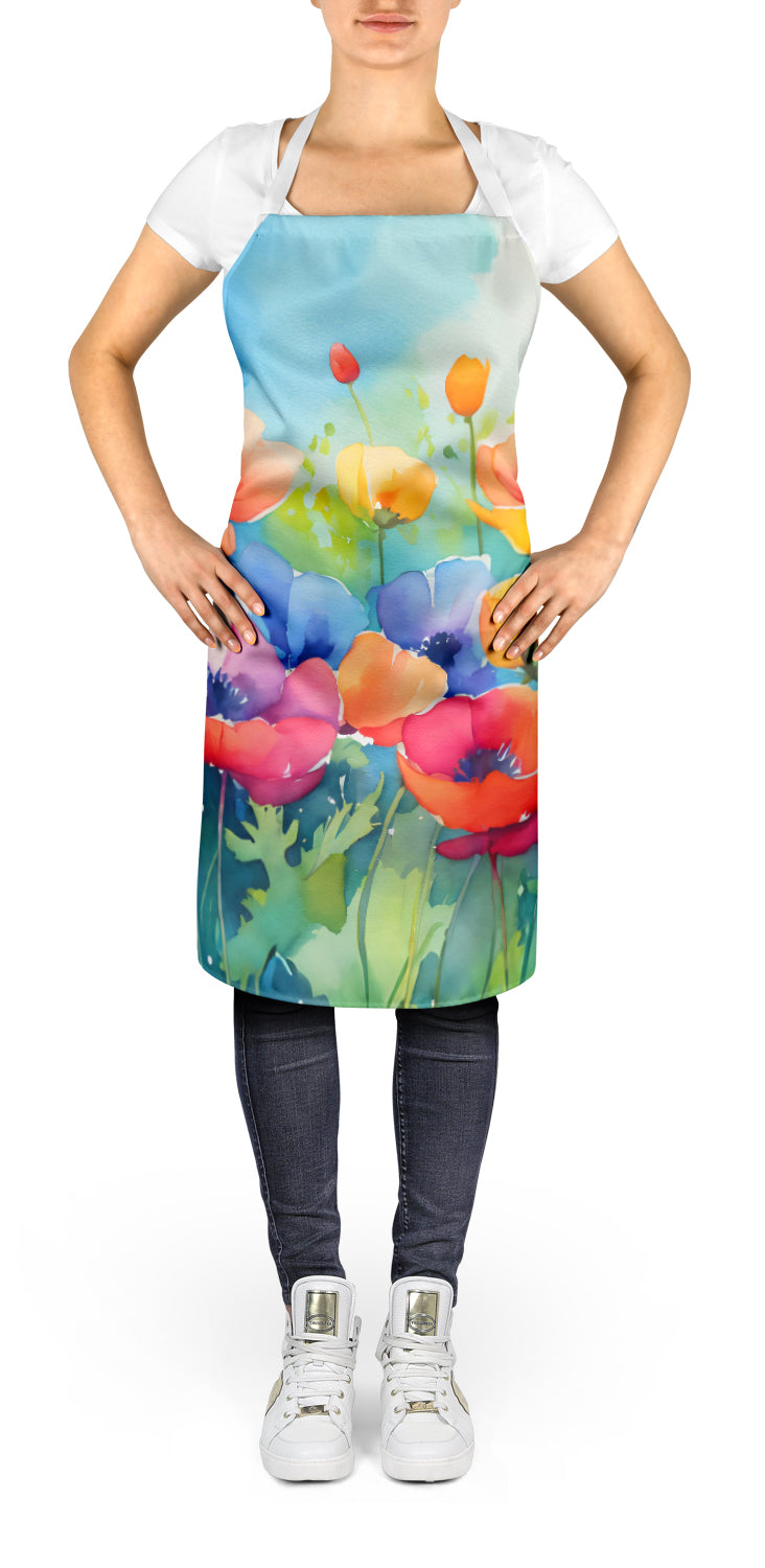 Anemones in Watercolor Apron - One Color / One Size - Home & Garden - Kitchen Dining & Bar - Table Decoration &