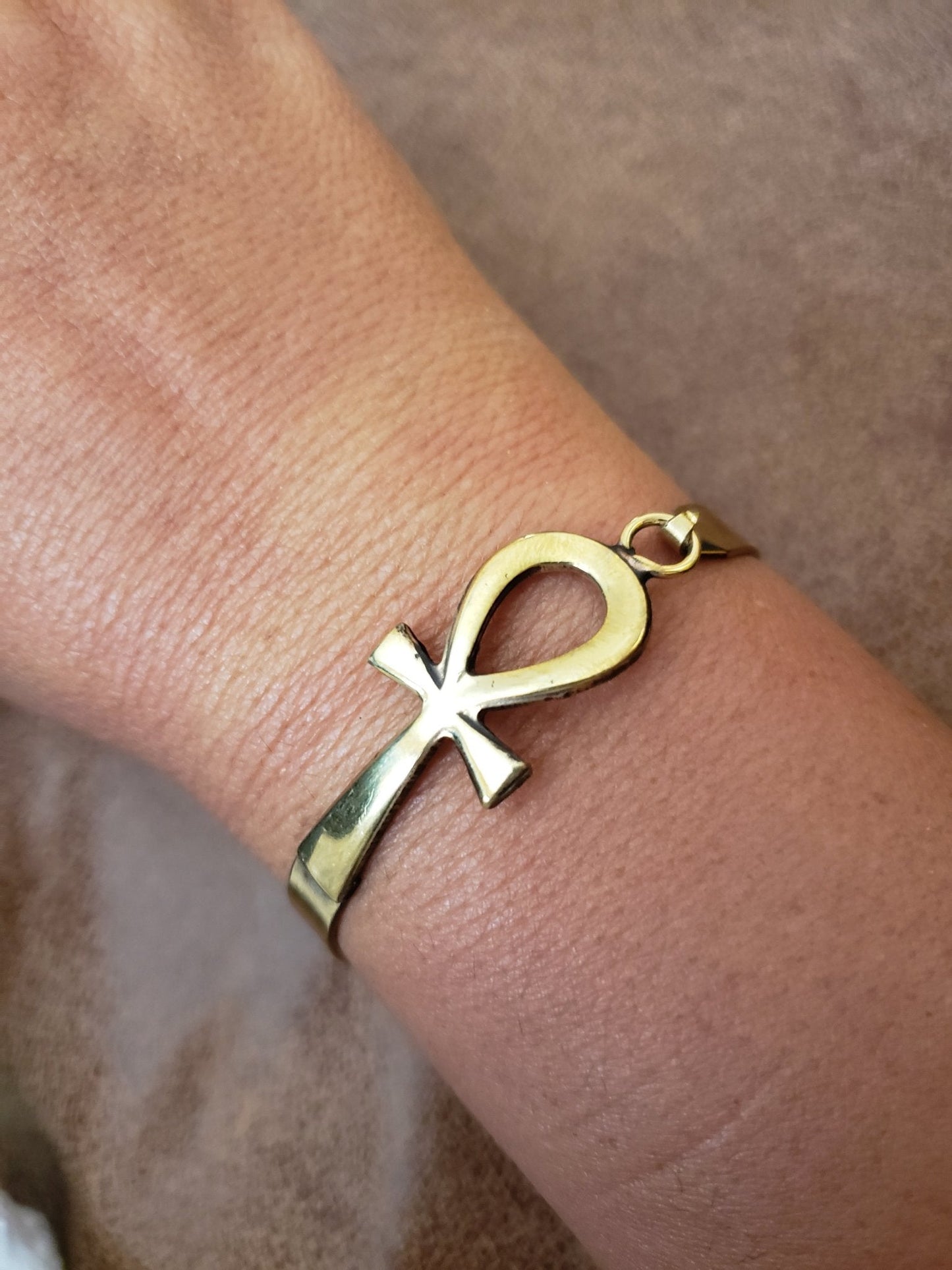 Ankh Semi-Cuff - One Color / One Size - Jewelry & Accessories - Bracelets & Bangles - Cuff Bracelets