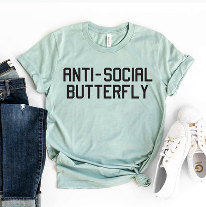 Anti Social Butterfly T-Shirt - Women’s Fashion - Women’s Clothing - Tops & Tees - T-Shirts