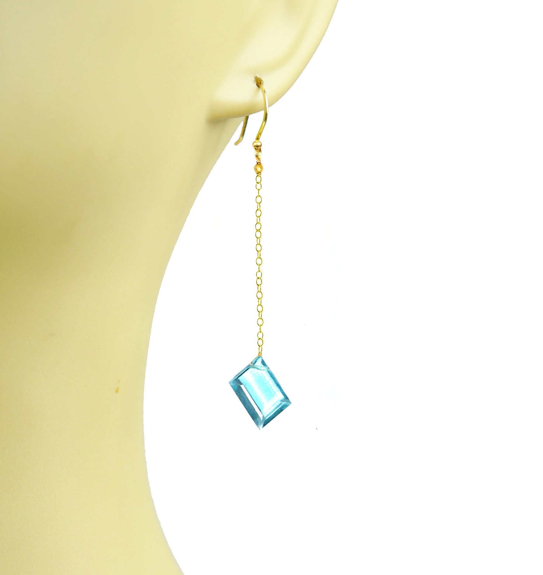 Apatite Long Dangle Earrings - One Color / One Size - Jewelry & Accessories - Earrings - Drop Earrings