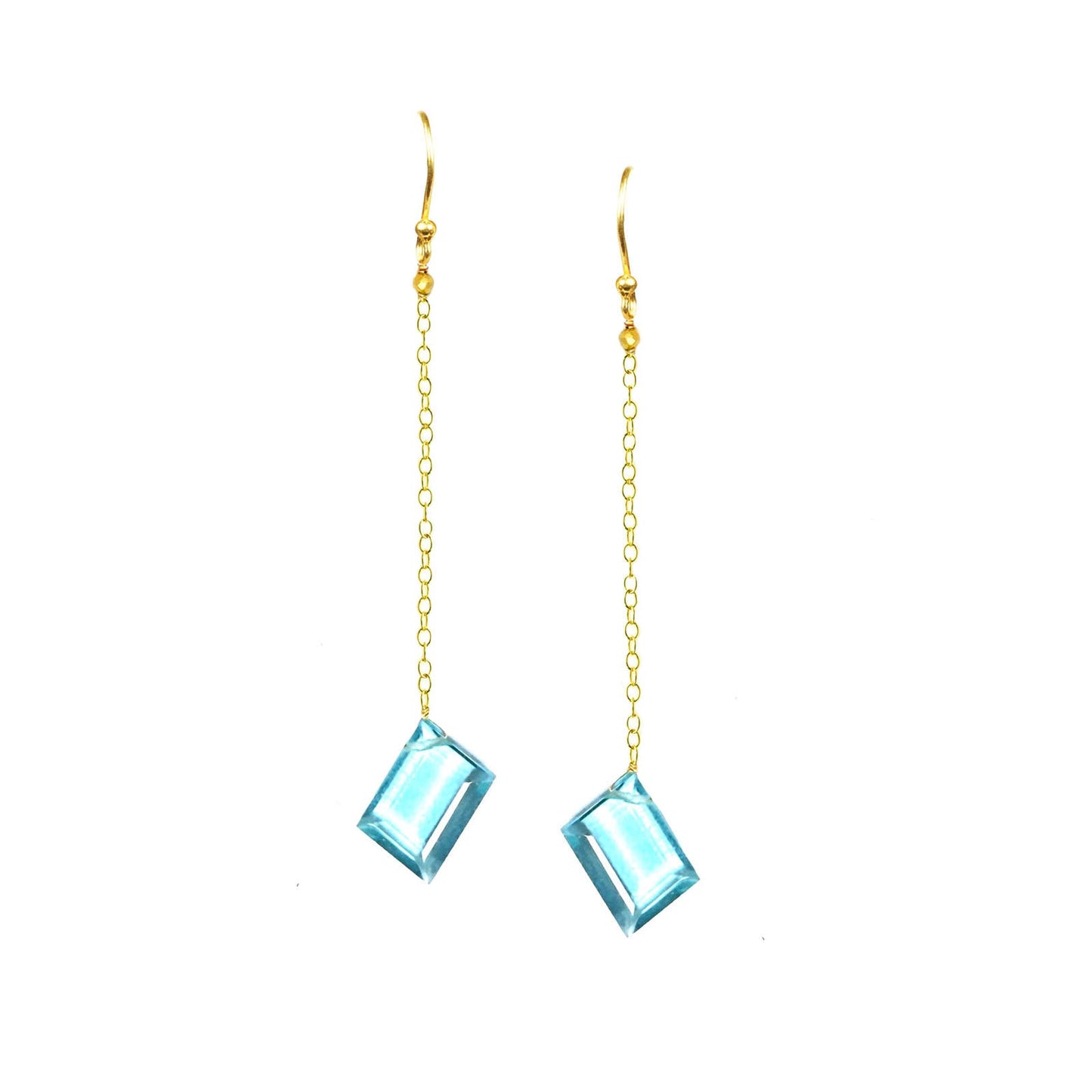 Apatite Long Dangle Earrings - One Color / One Size - Jewelry & Accessories - Earrings - Drop Earrings