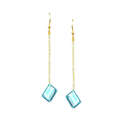 Apatite Long Dangle Earrings - One Color / One Size - Jewelry & Accessories - Earrings - Drop Earrings