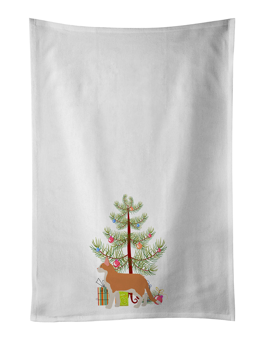 Aphrodite Giant Cat Christmas Kitchen Towel Set of 2 - One Color / One Size - Home & Garden - Home Textile - Towels