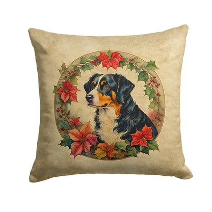 Appenzeller Sennenhund Christmas Flowers Throw Pillow - One Color / One Size - Home & Garden - Home Textile - Pillows