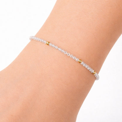 April Birthstone Bracelet - White Topaz - One Color / One Size - Jewelry & Accessories - Bracelets & Bangles - Strand