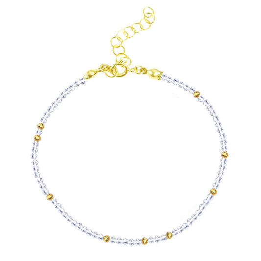 April Birthstone Bracelet - White Topaz - One Color / One Size - Jewelry & Accessories - Bracelets & Bangles - Strand
