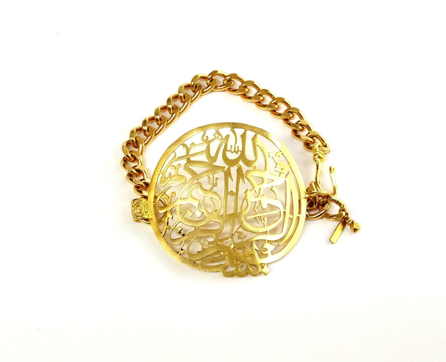 Arabic Kalam Plate Bracelet - Gold Plate Chain - Jewelry & Accessories - Bracelets & Bangles