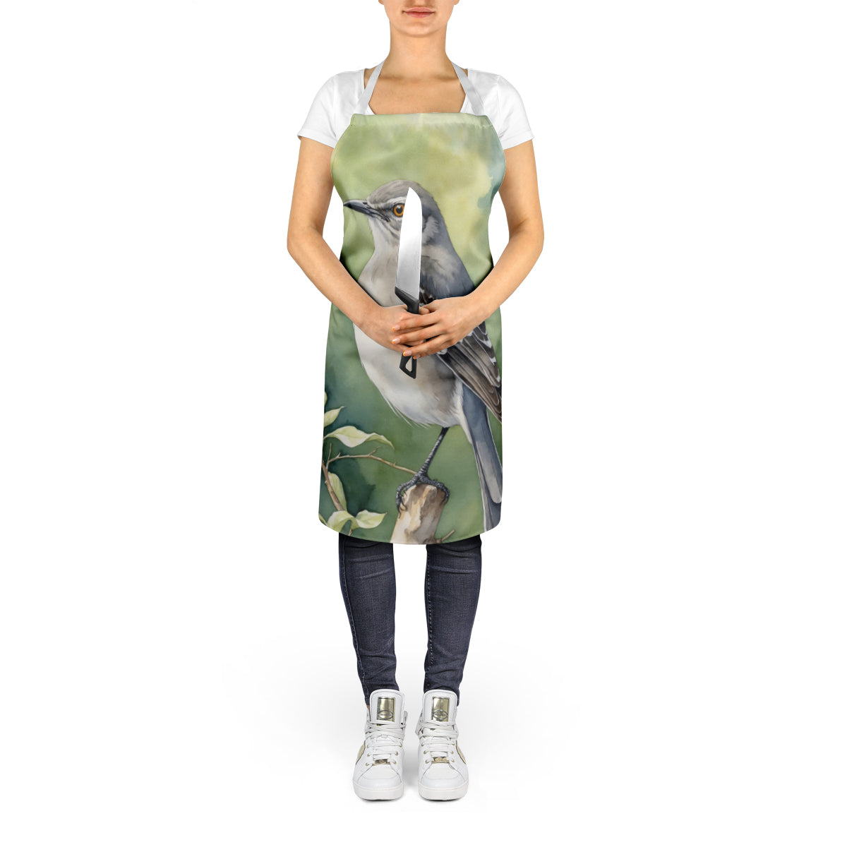 Arkansas Northern Mockingbird Apron - One Color / One Size - Home & Garden - Kitchen Dining & Bar - Table Decoration &