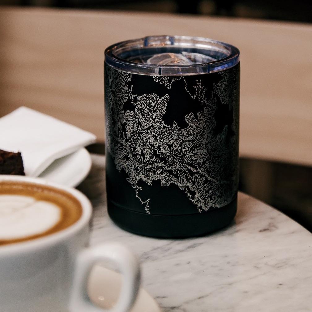 Auburn - Alabama Map Insulated Cup in Matte Black - Insulated Cup