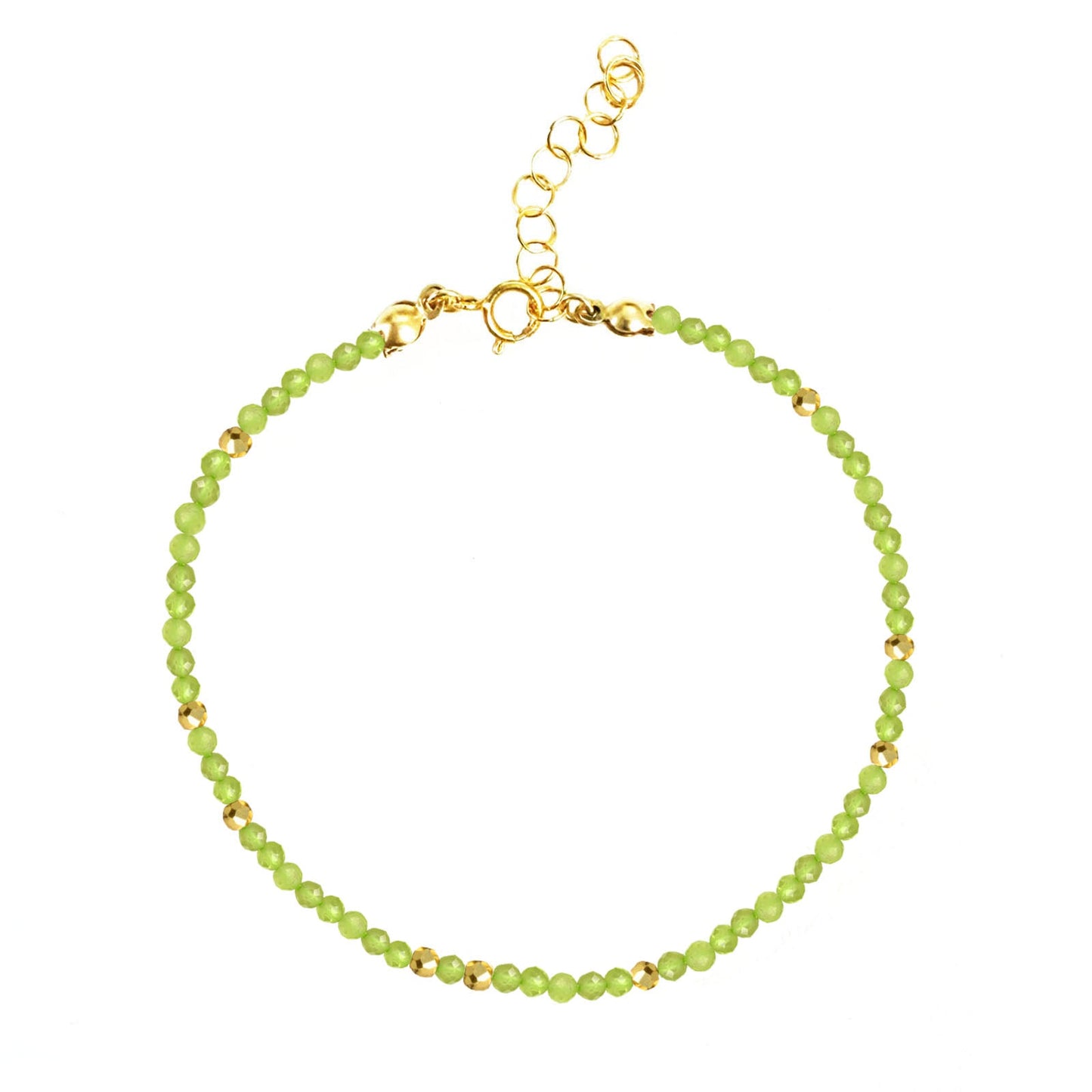 August Birthstone Bracelet - Peridot - One Color / One Size - Jewelry & Accessories - Bracelets & Bangles - Strand
