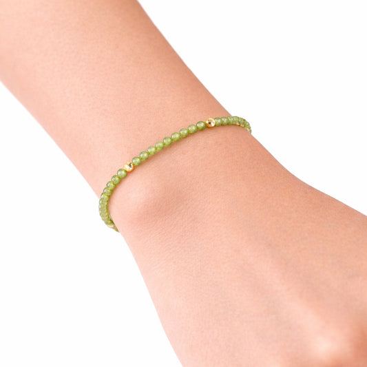 August Birthstone Bracelet - Peridot - One Color / One Size - Jewelry & Accessories - Bracelets & Bangles - Strand