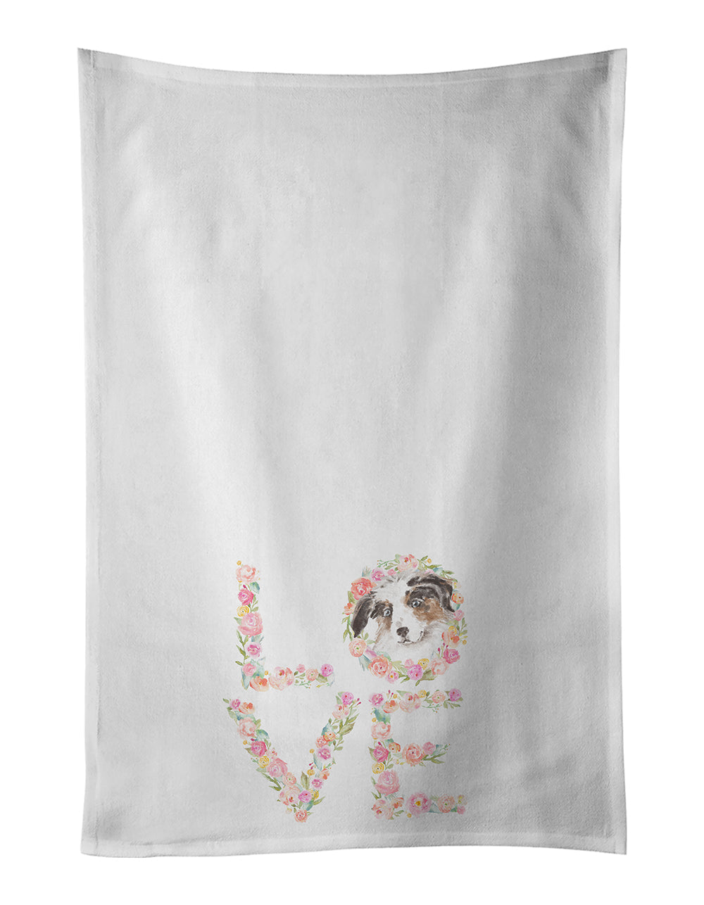 Australian Shepherd #7 LOVE Kitchen Towel Set of 2 - One Color / One Size - Home & Garden - Home Textile - Towels
