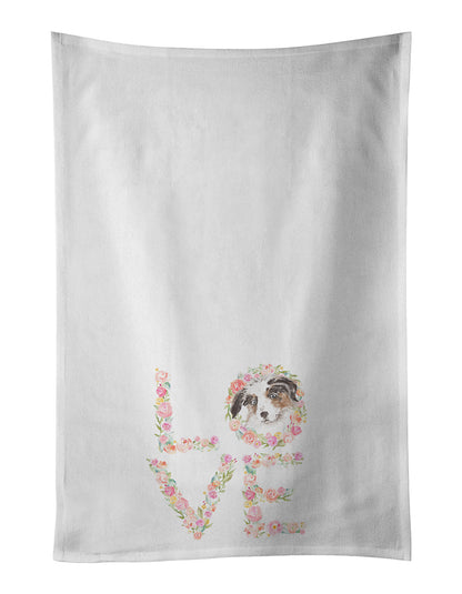 Australian Shepherd #7 LOVE Kitchen Towel Set of 2 - One Color / One Size - Home & Garden - Home Textile - Towels