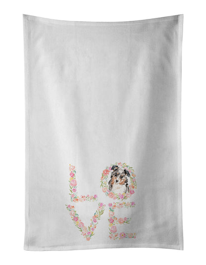 Australian Shepherd Love Kitchen Towel Set of 2 - One Color / One Size - Home & Garden - Home Textile - Towels