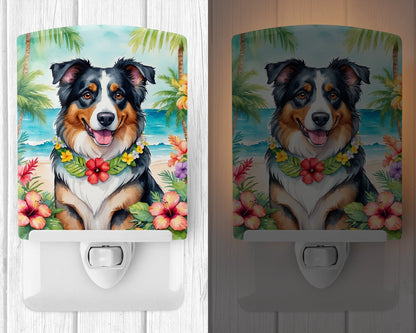 Australian Shepherd Luau Ceramic Night Light - One Color / One Size - Home & Garden - Home Improvement - Lights &