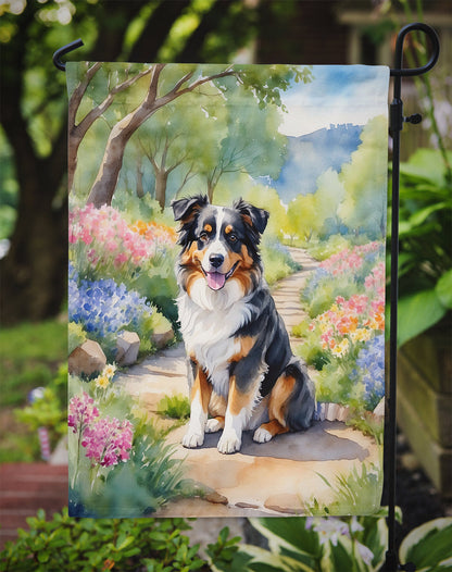 Australian Shepherd Spring Garden Garden Flag - One Color / One Size - Home & Garden - Home Decor - Flags Banners &