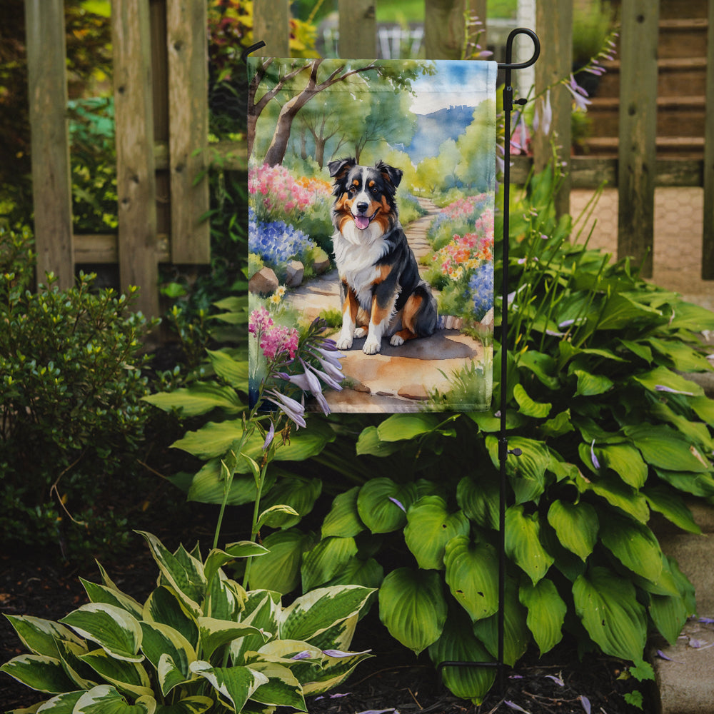 Australian Shepherd Spring Garden Garden Flag - One Color / One Size - Home & Garden - Home Decor - Flags Banners &
