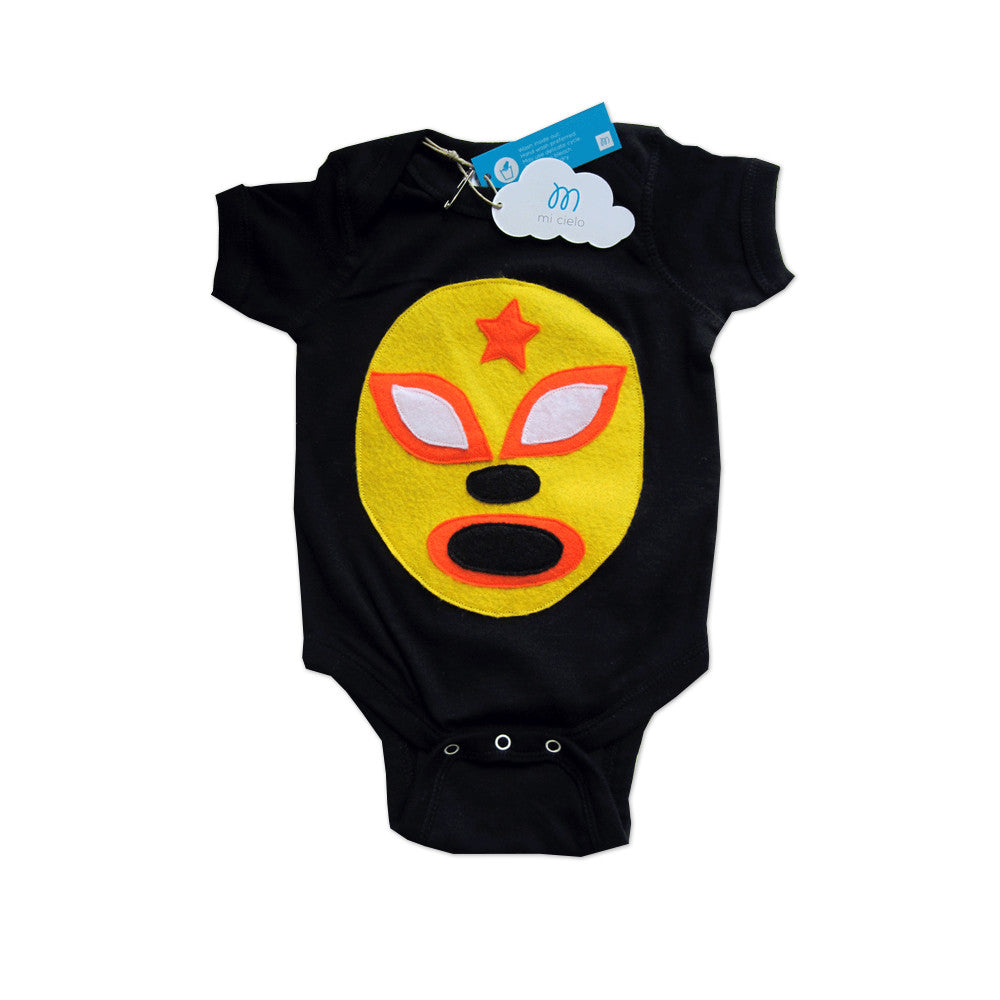 Baby Onesie - Luchador Amarillo - Yellow Mexican Wrestler - Kids & Babies - Mother & Kids - Boys’ Clothing
