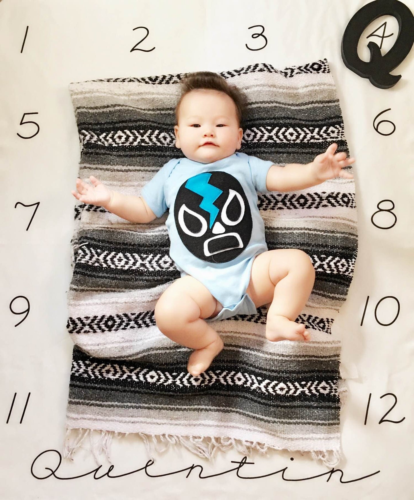 Baby Onesie - Luchador Negro - Kids & Babies - Mother & Kids - Boys’ Clothing