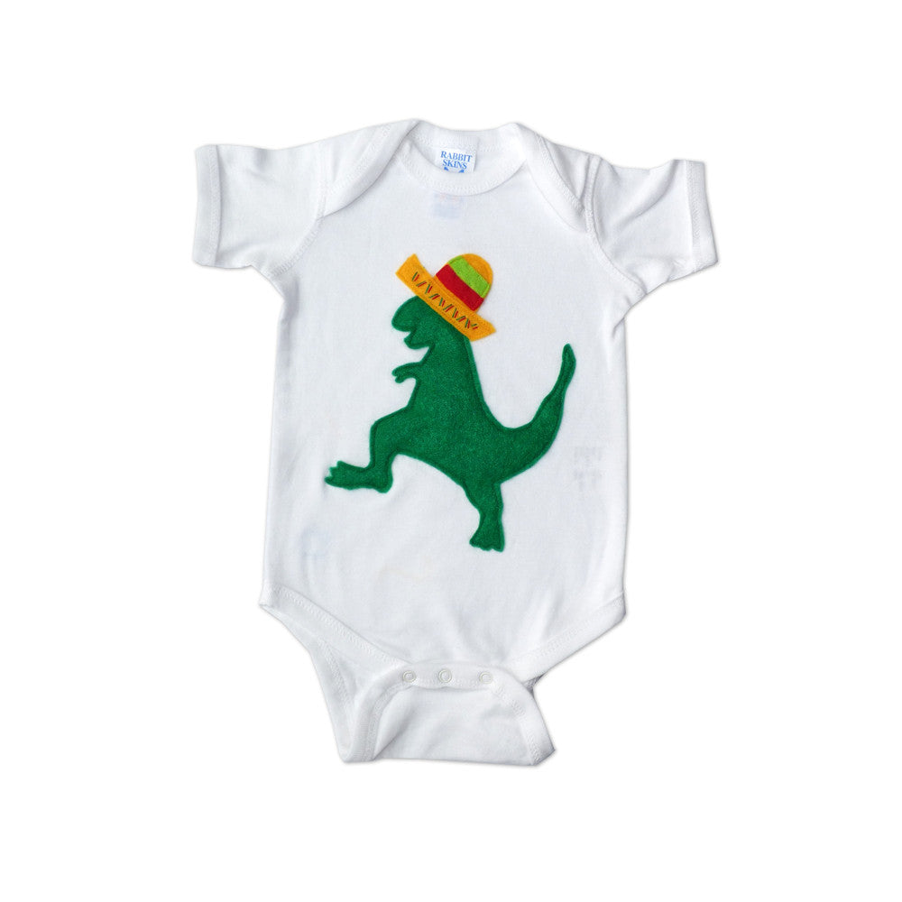 Baby Onesie - Mexican Dancing Dinosaur With Sombrero - Kids & Babies - Mother & Kids - Boys’ Clothing