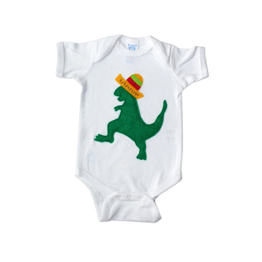 Baby Onesie - Mexican Dancing Dinosaur With Sombrero - Kids & Babies - Mother & Kids - Boys’ Clothing