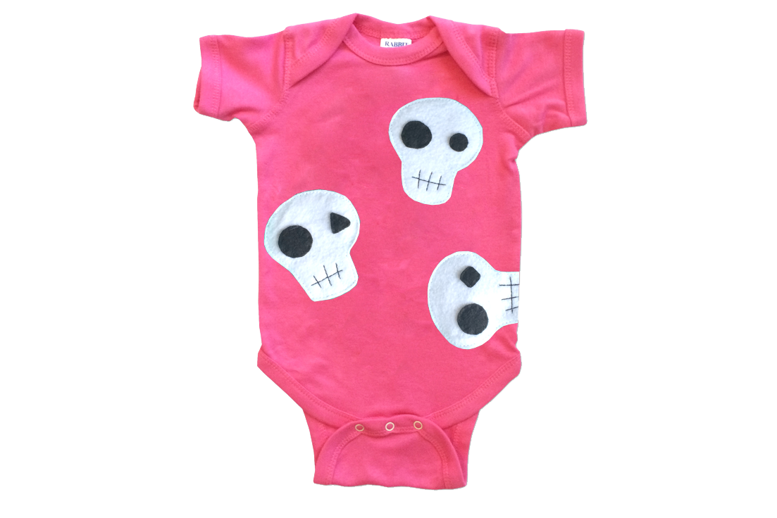 Baby Onesie - Skulls Can Be Cute... - 6m / Raspberry - Kids & Babies - Mother & Kids - Boys’ Clothing