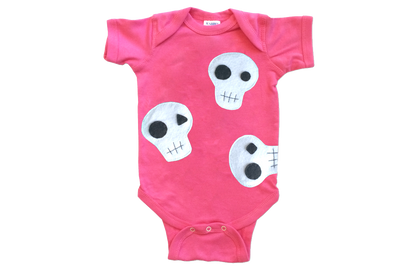 Baby Onesie - Skulls Can Be Cute... - 6m / Raspberry - Kids & Babies - Mother & Kids - Boys’ Clothing