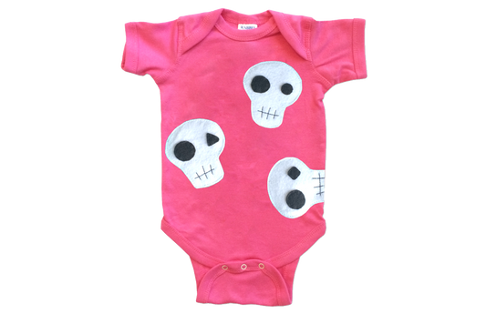 Baby Onesie - Skulls Can Be Cute... - 6m / Raspberry - Kids & Babies - Mother & Kids - Boys’ Clothing