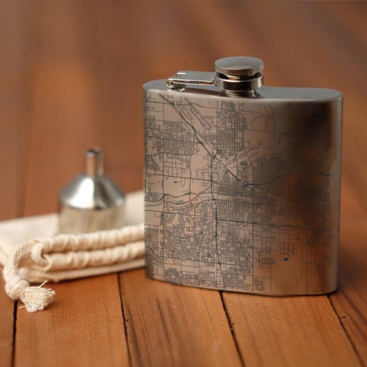 Bakersfield - California Map Hip Flask - Drinkware