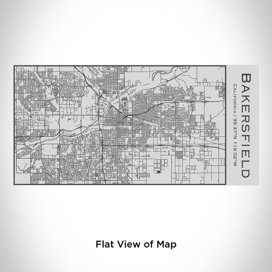 Bakersfield - California Map Insulated Bottle - Drinkware